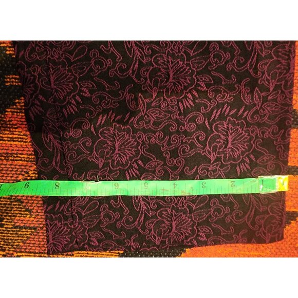 Counterparts Women's Size 16 Average Purple Floral Jacquard Stretch Pants - Picture 8 of 9